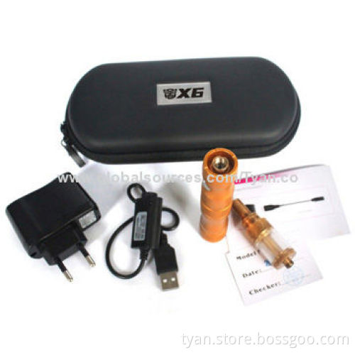 Hot Sell Various Color Aluminum/Brass E-cig x6 Mods with Variable Voltage